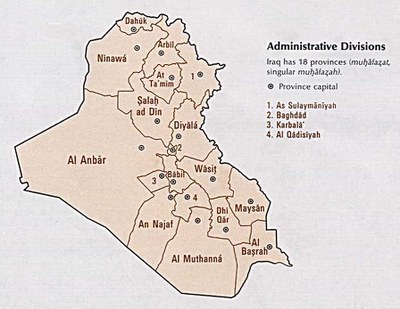 Carte Irak
